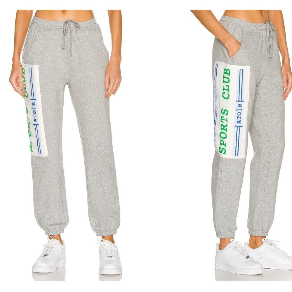 Atoir Sports Club Joggers Track Sweat Pants Athletic Cotton Gray Size Medium